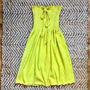⚡️Electric Yellow Terrycloth Beach Cover-up
